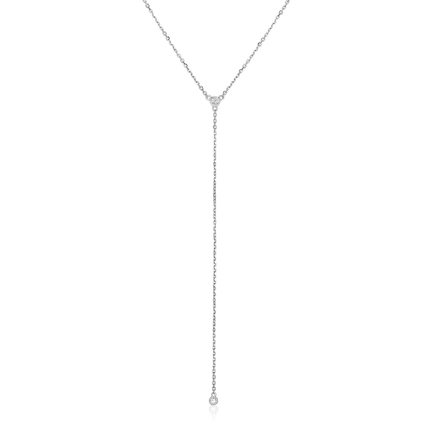 14k White Gold 20 inch Lariat Necklace with Diamondsrx97533-20-rx97533-20