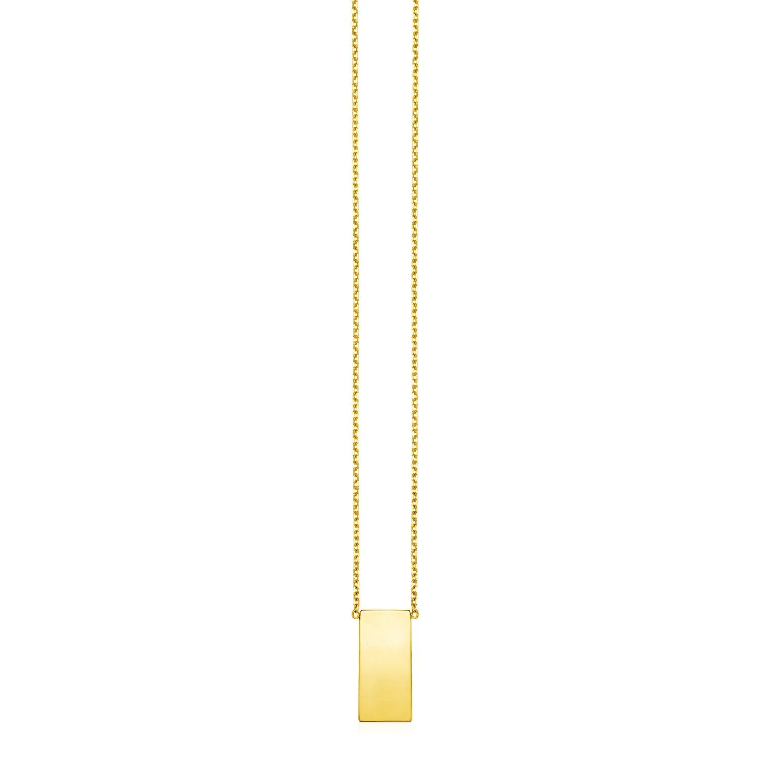 14k Yellow Gold Necklace with Polished Bar Pendantrx57038-18-rx57038-18