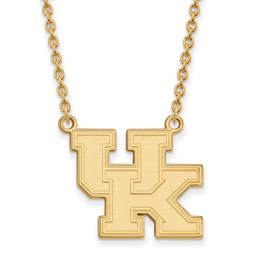 14k Yellow Gold U of Kentucky Large Pendant Necklace