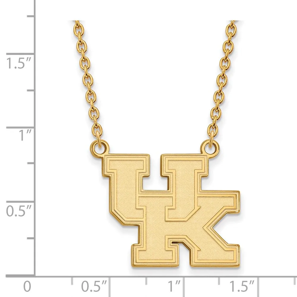 14k Yellow Gold U of Kentucky Large Pendant Necklace