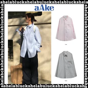 AAKE  |Street Style Long Sleeves Shirts & Blouses