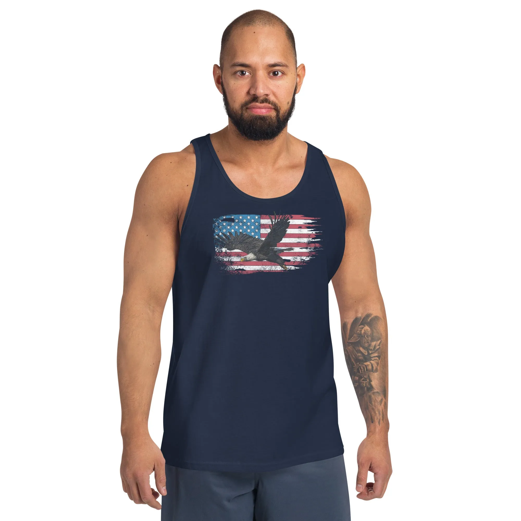 American Flag Bald Eagle Tank Top