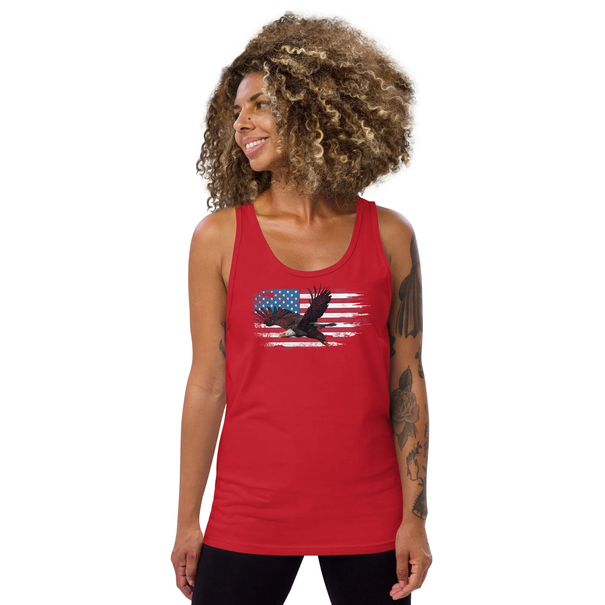 American Flag Bald Eagle Tank Top