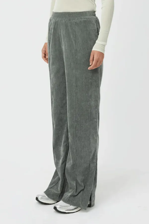 Aneta Velour Track Pant Agave