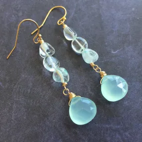 Aquamarine Stack Earrings