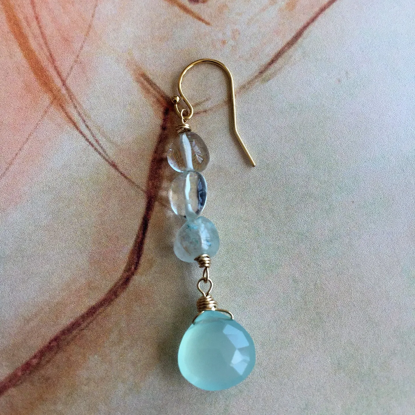 Aquamarine Stack Earrings