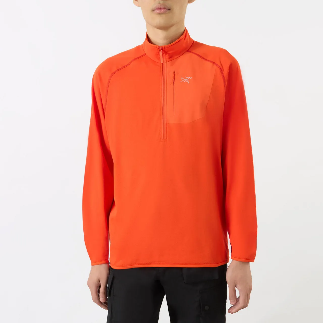 ARCTERYX Delta Half-Zip Logo Sweatshirt - Orange