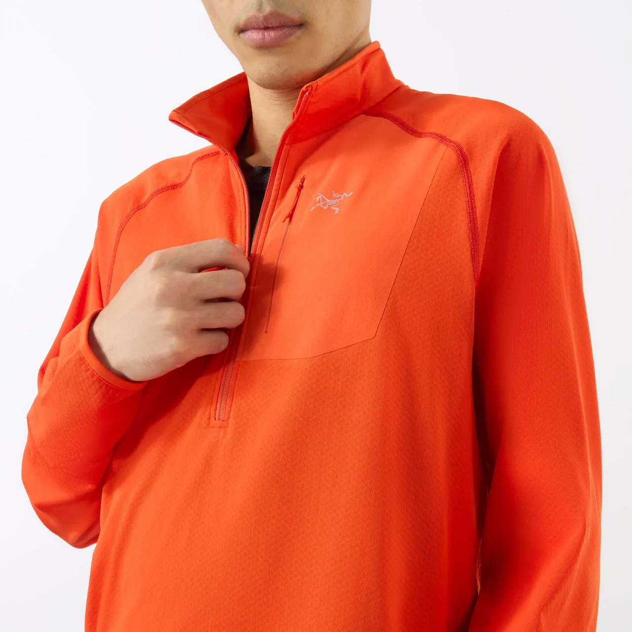 ARCTERYX Delta Half-Zip Logo Sweatshirt - Orange