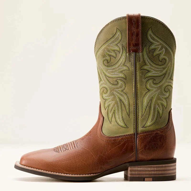 ARIAT MEN'S Slingshot Cowboy Boot DARK TAN|EASY GREEN 10053630