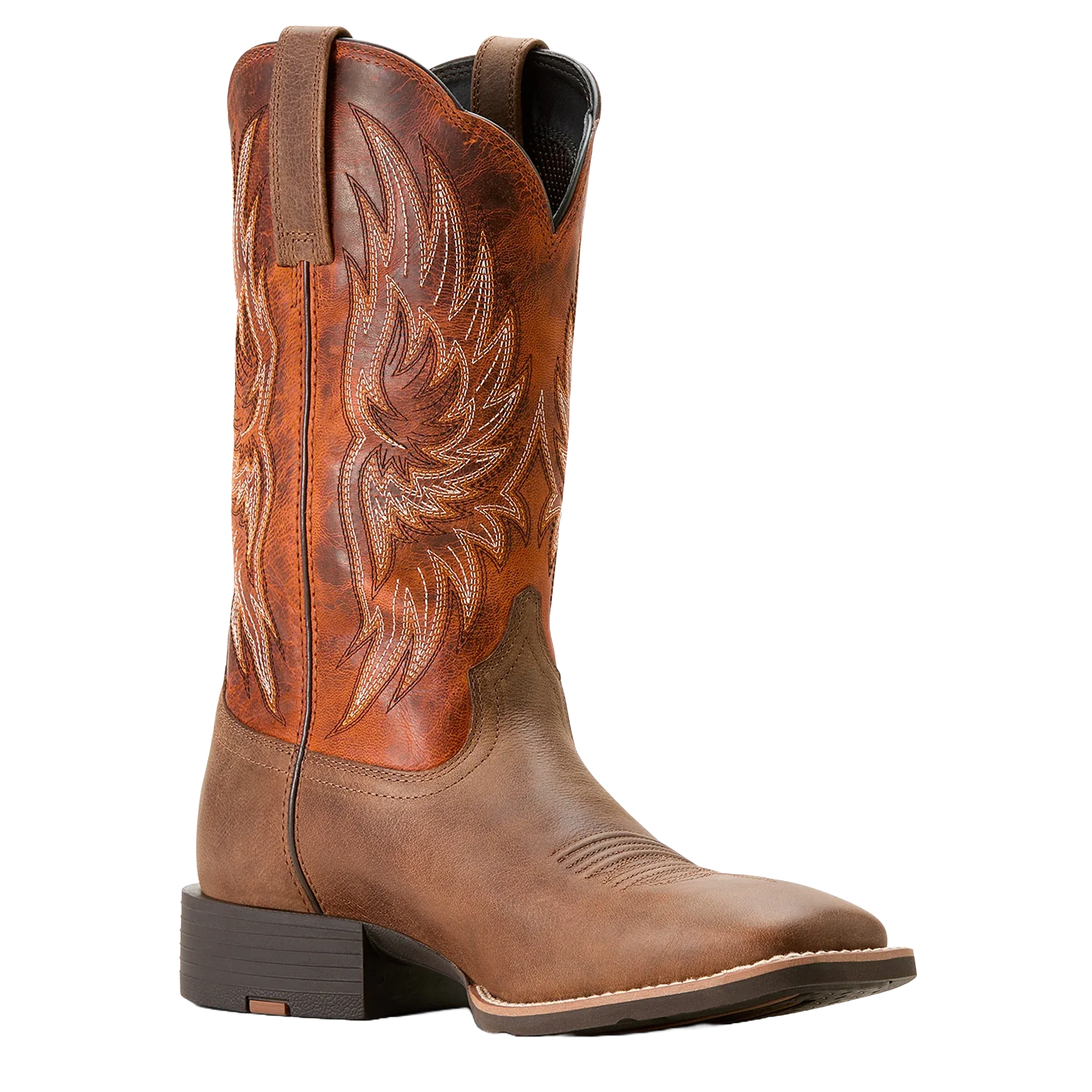 Ariat Men's Sport Rider Vintage Oak & Rustic Orange Cowboy Boot 10053565