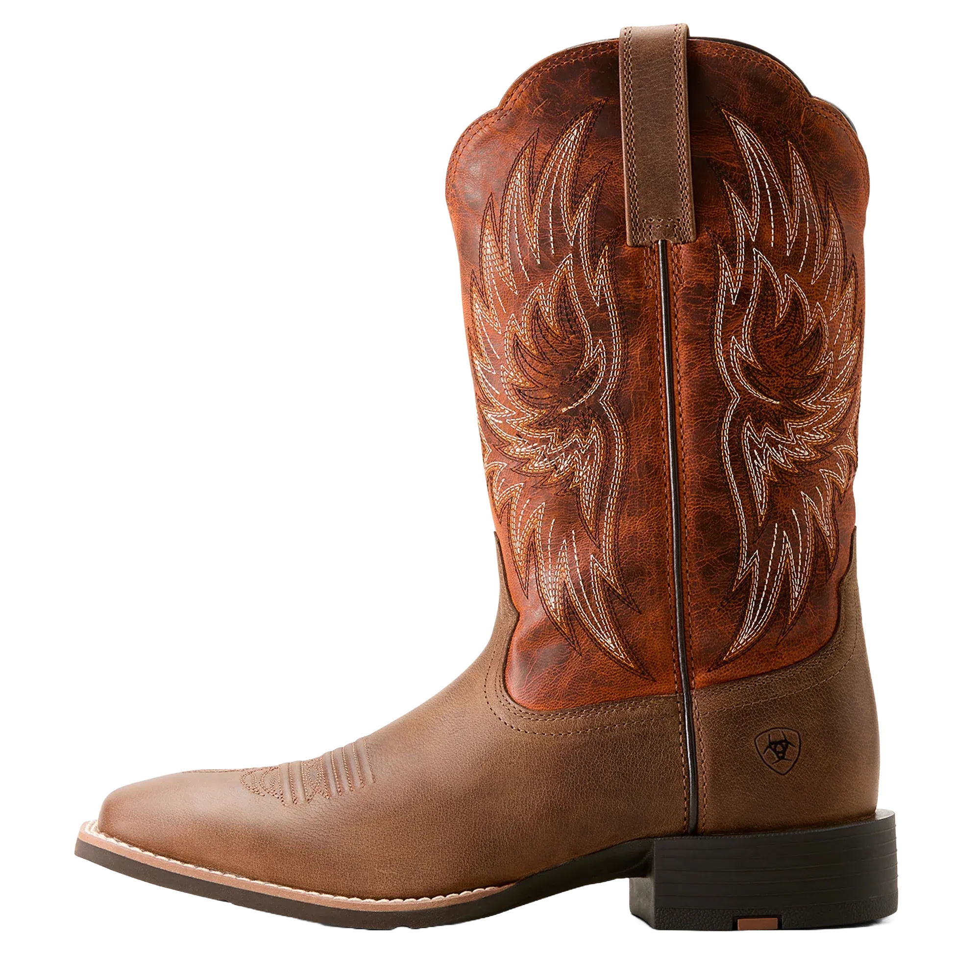 Ariat Men's Sport Rider Vintage Oak & Rustic Orange Cowboy Boot 10053565