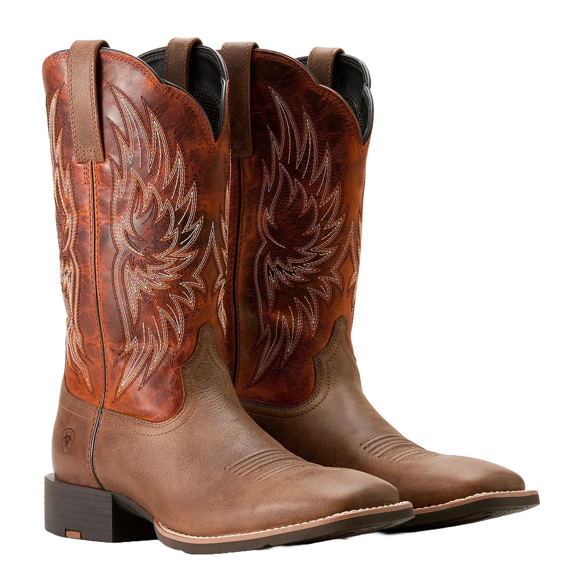 Ariat Men's Sport Rider Vintage Oak & Rustic Orange Cowboy Boot 10053565