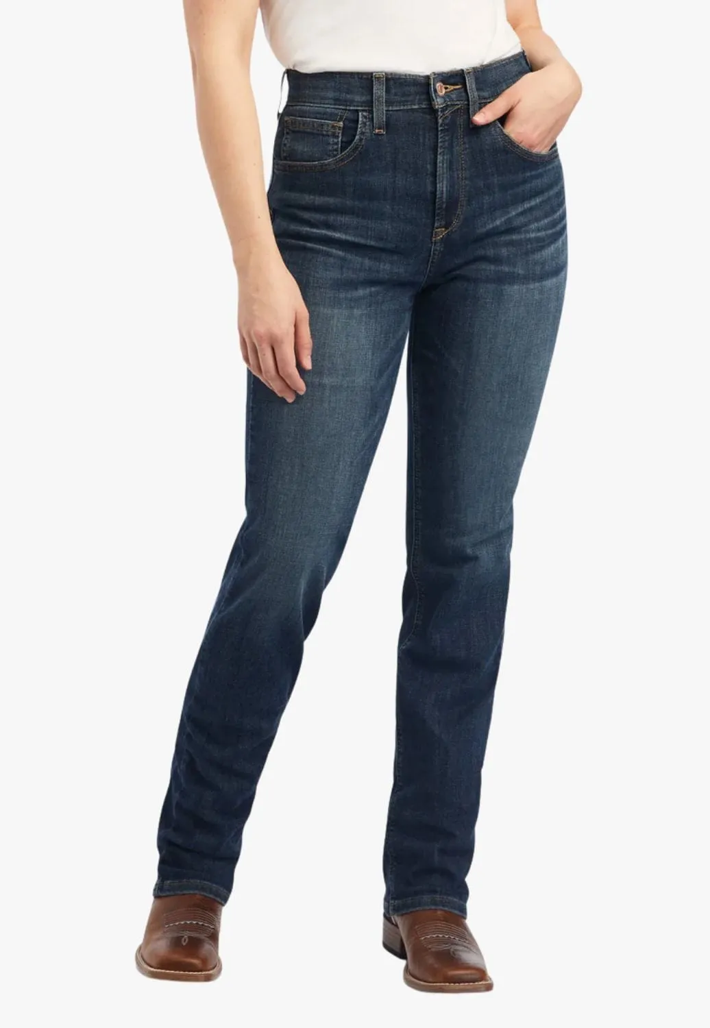 Ariat Womens Frankie High Rise Relaxed Straight Leg Jean