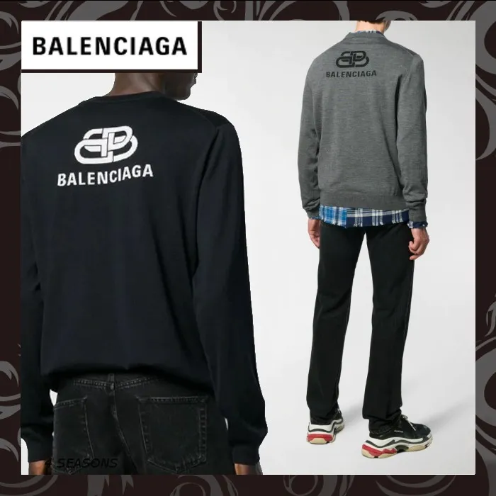 BALENCIAGA  |Crew Neck Wool Long Sleeves Luxury FX Advantage / Exclusive