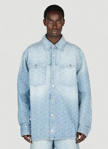 BALMAIN  |Denim Street Style Long Sleeves Cotton Luxury Shirts