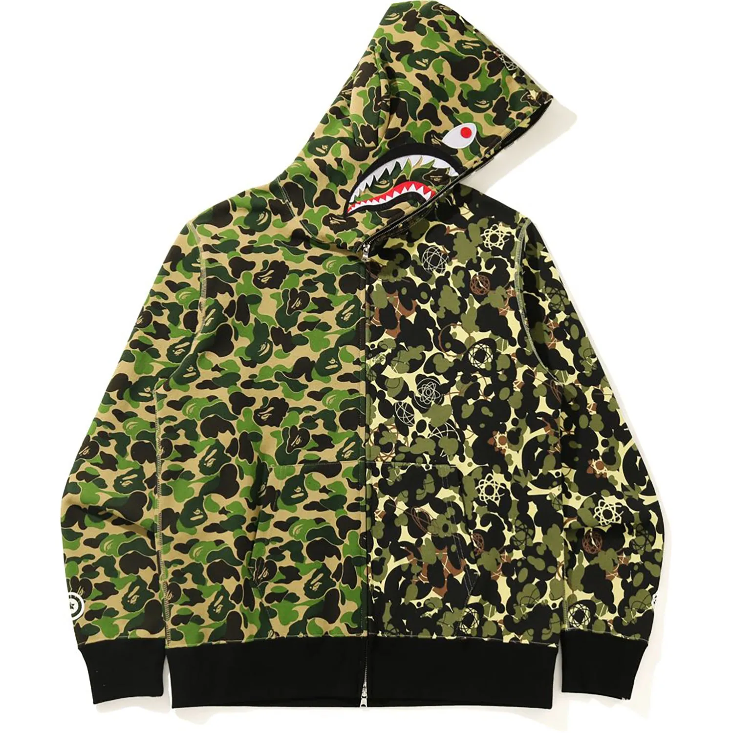 BAPE X MO'WAX X UNKLE CAMO WIDE FULL ZIP HOODIE MENS