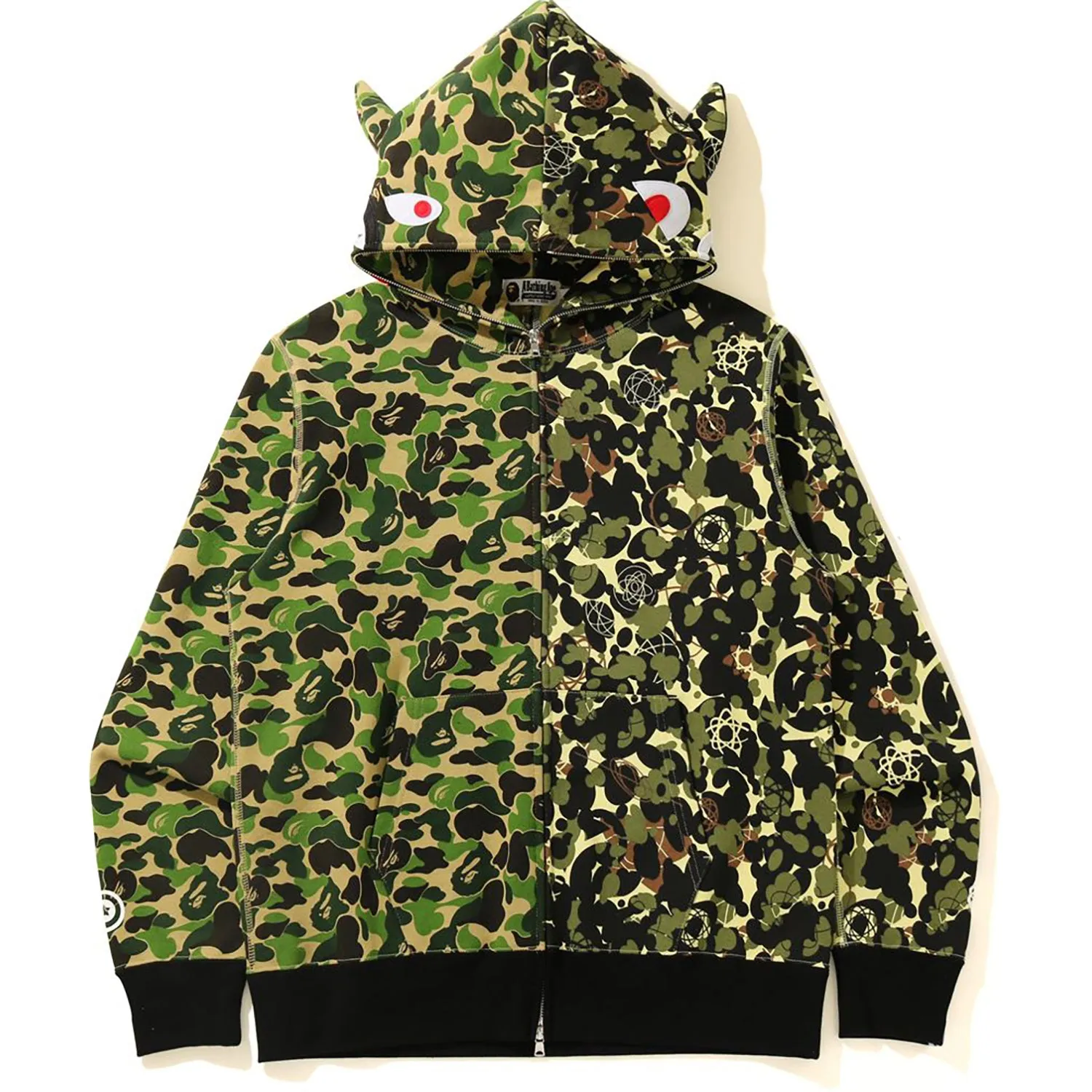 BAPE X MO'WAX X UNKLE CAMO WIDE FULL ZIP HOODIE MENS