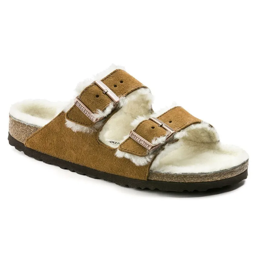 Birkenstock Sandales Arizona en fourrure d’agneau