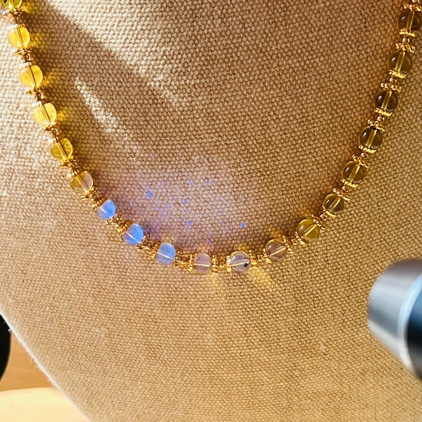 Blue Amber Necklace GHW