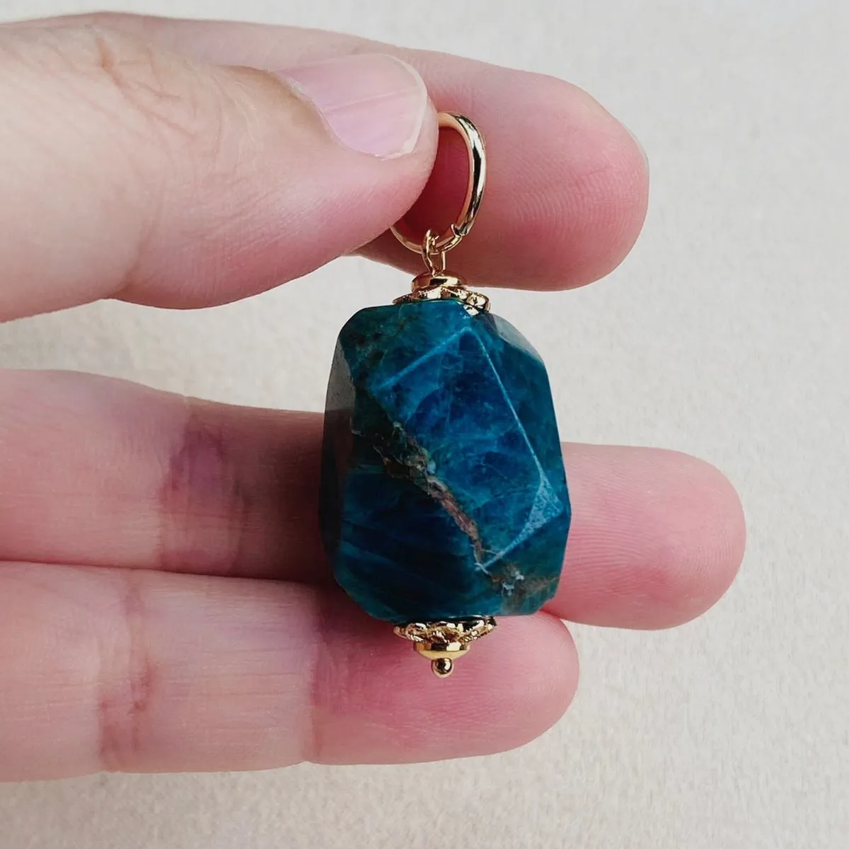 Blue Apatite Pendant