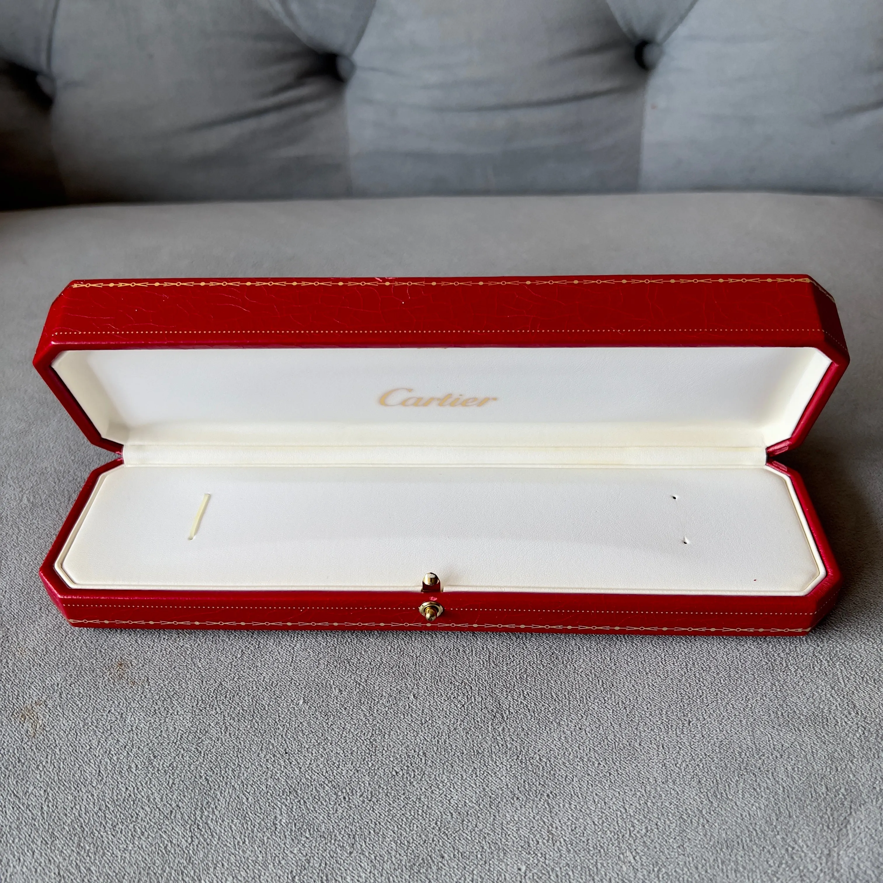 CARTIER Bracelet Box + Outer Box 9.40x3x1.90 inches