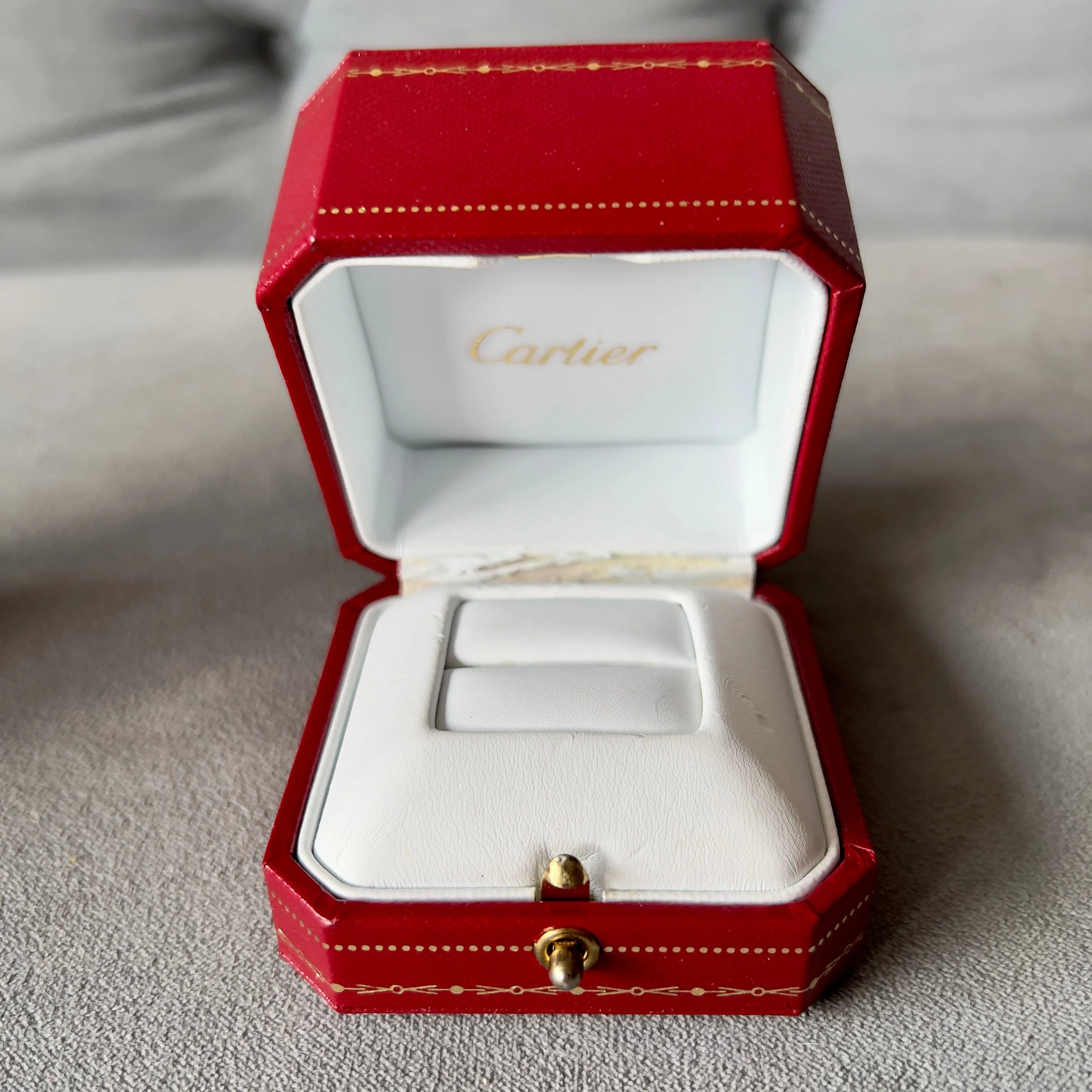 CARTIER Bridal Ring Box + Outer Box 3.10x3x2.30 inches