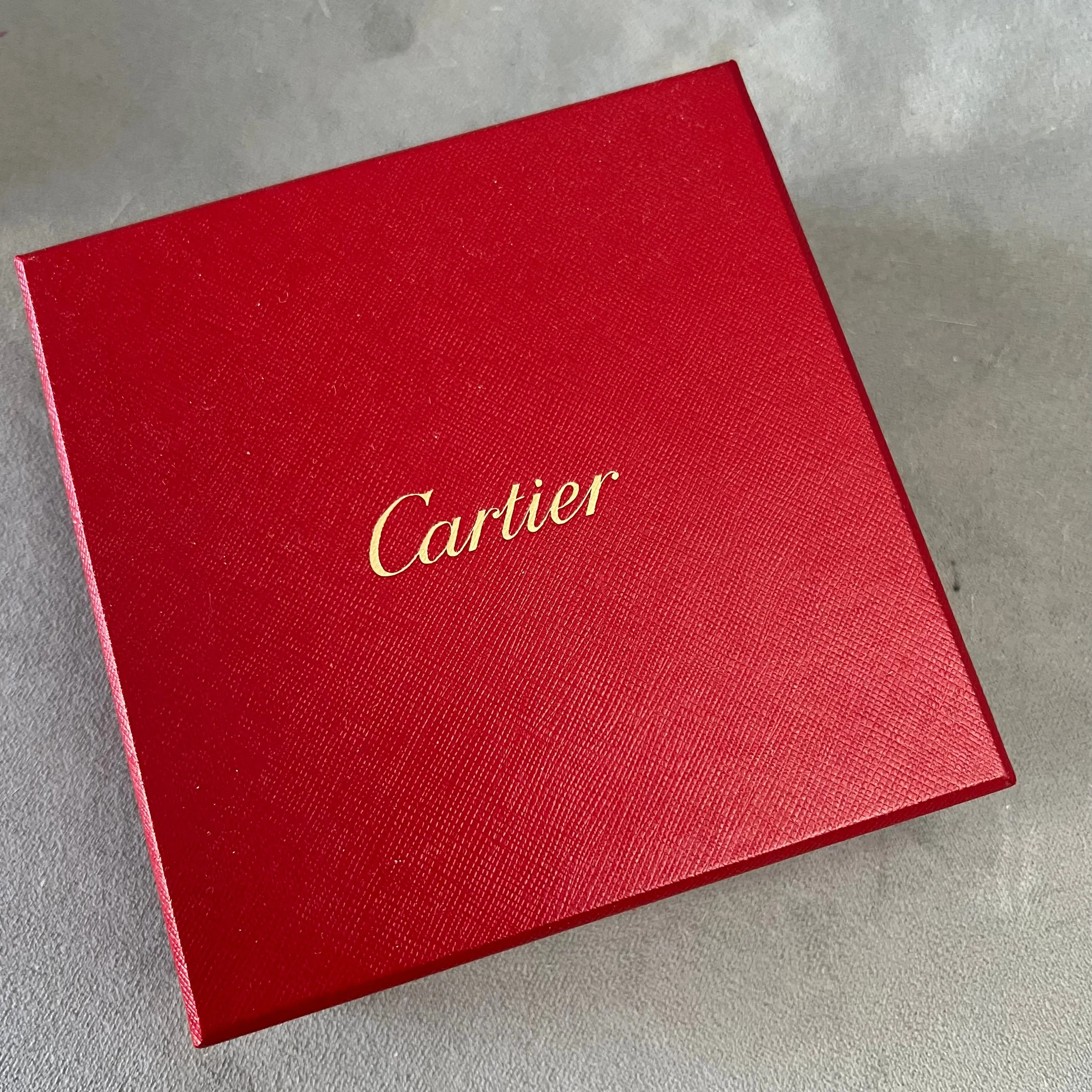 CARTIER Necklace/Chain Box + Outer Box 5.10x5.10x2 inches