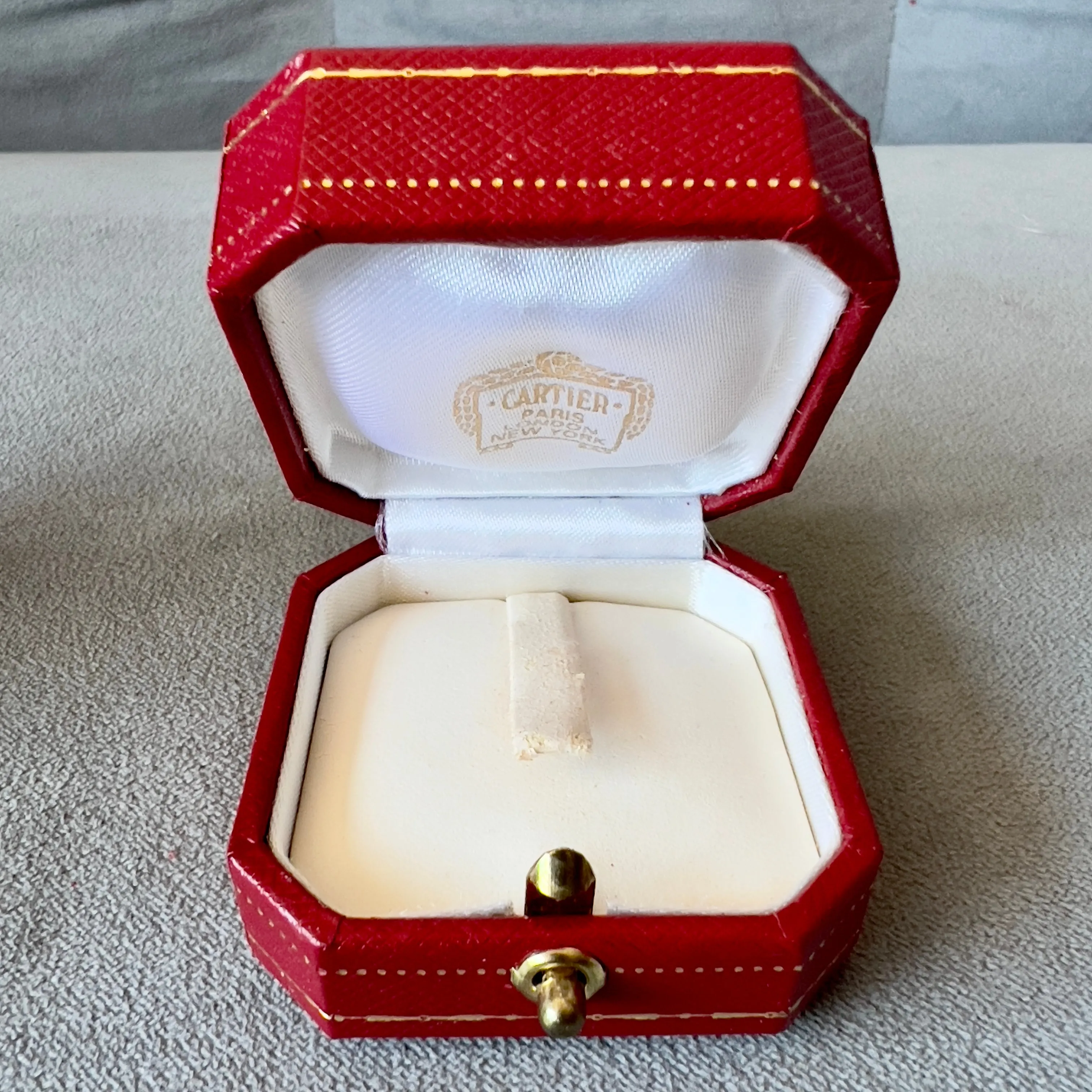 CARTIER Ring Box + Outer Box 2.60x2.10x1.30 inches