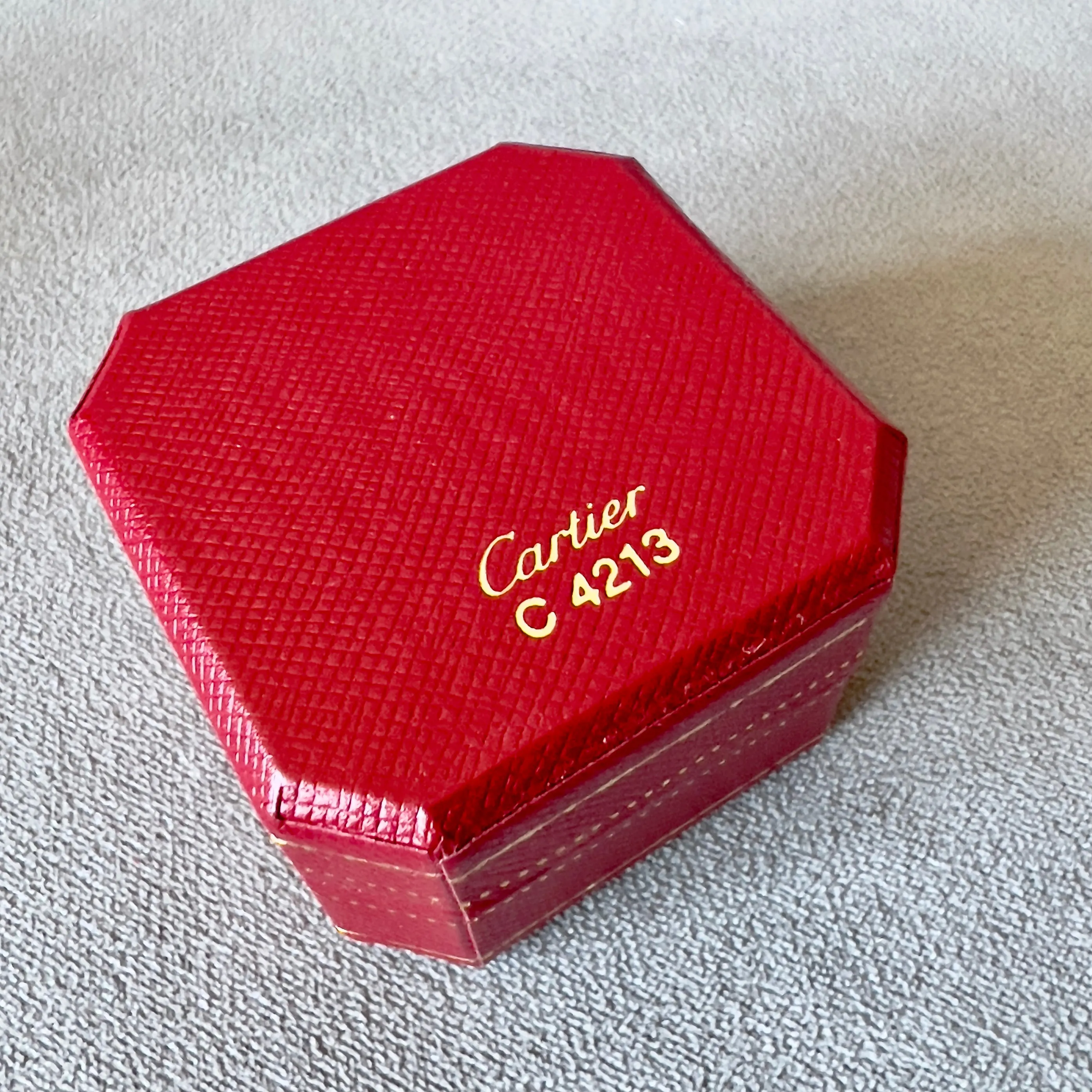 CARTIER Ring Box + Outer Box 2.60x2.10x1.30 inches