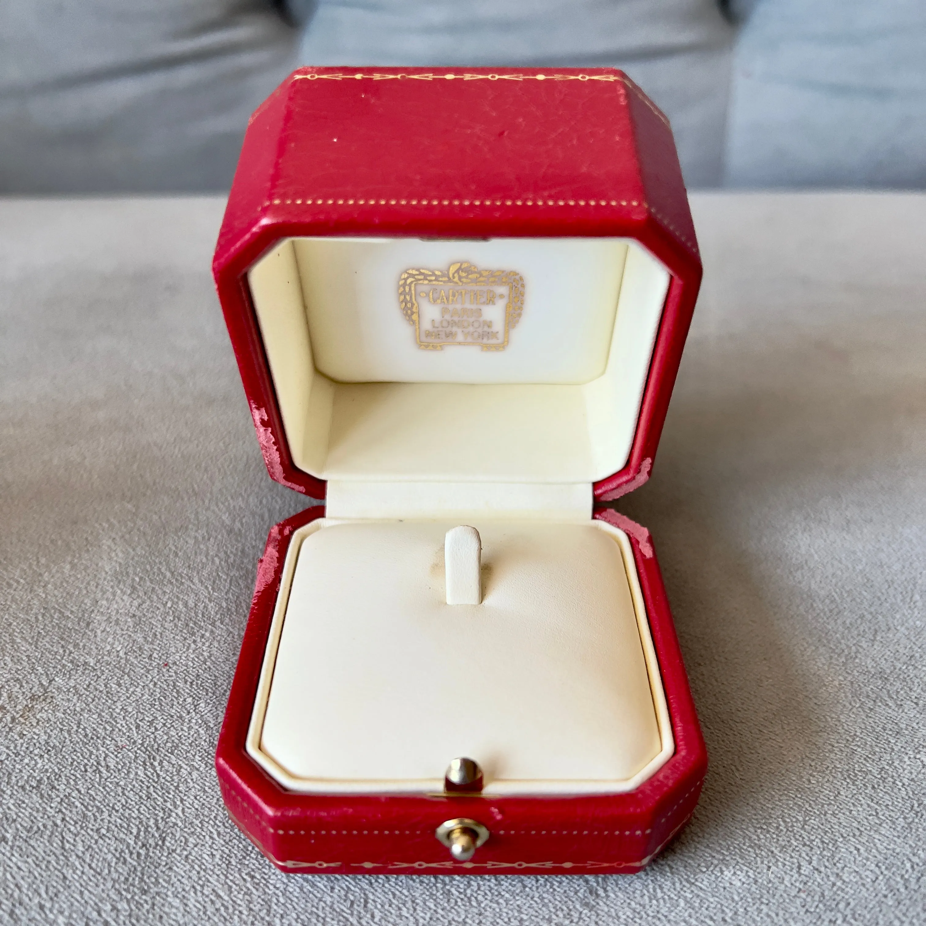 CARTIER Ring Box + Outer Box 3.10x3x2.30 inches