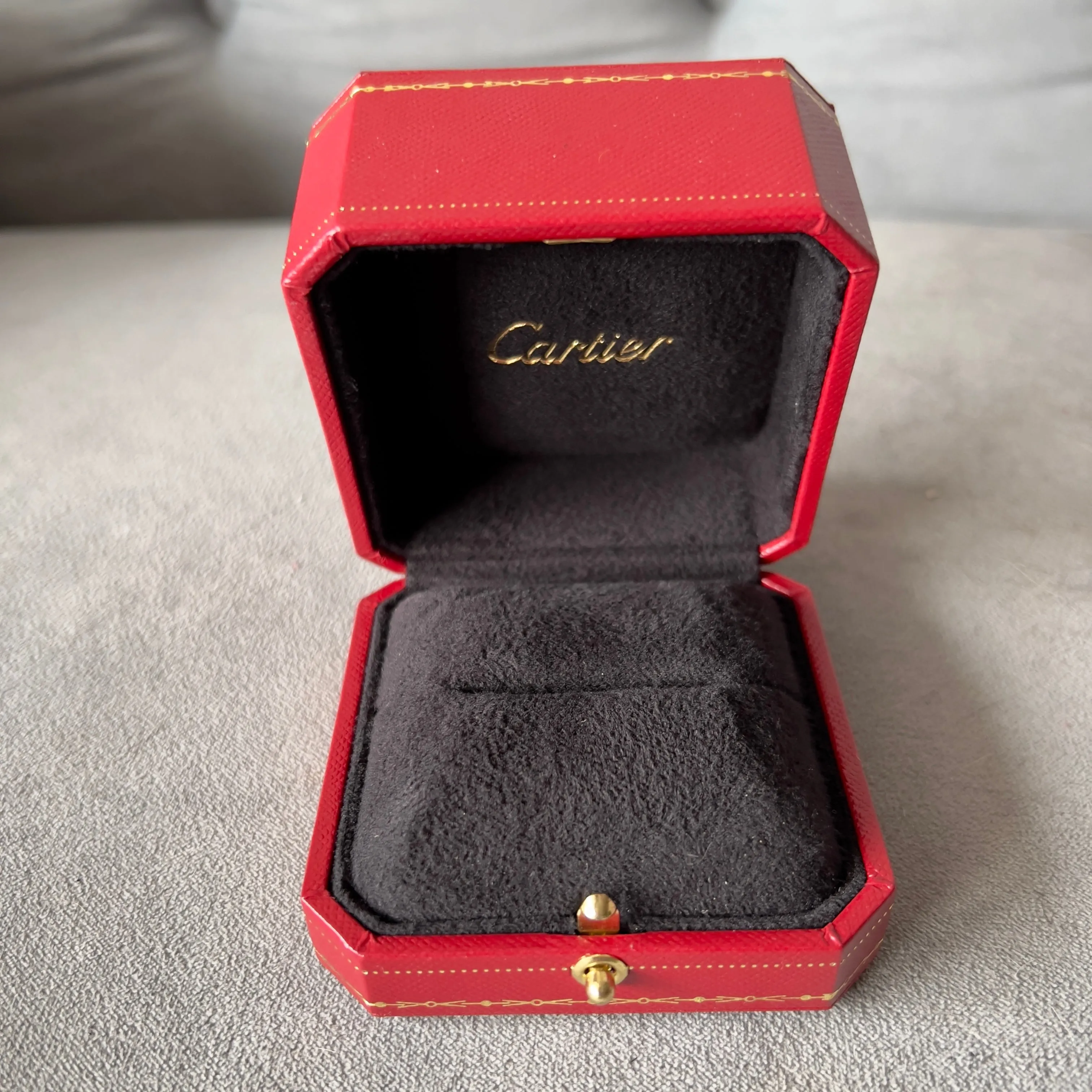 CARTIER Ring Box + Outer Box 3.40x3.25x2.40 inches