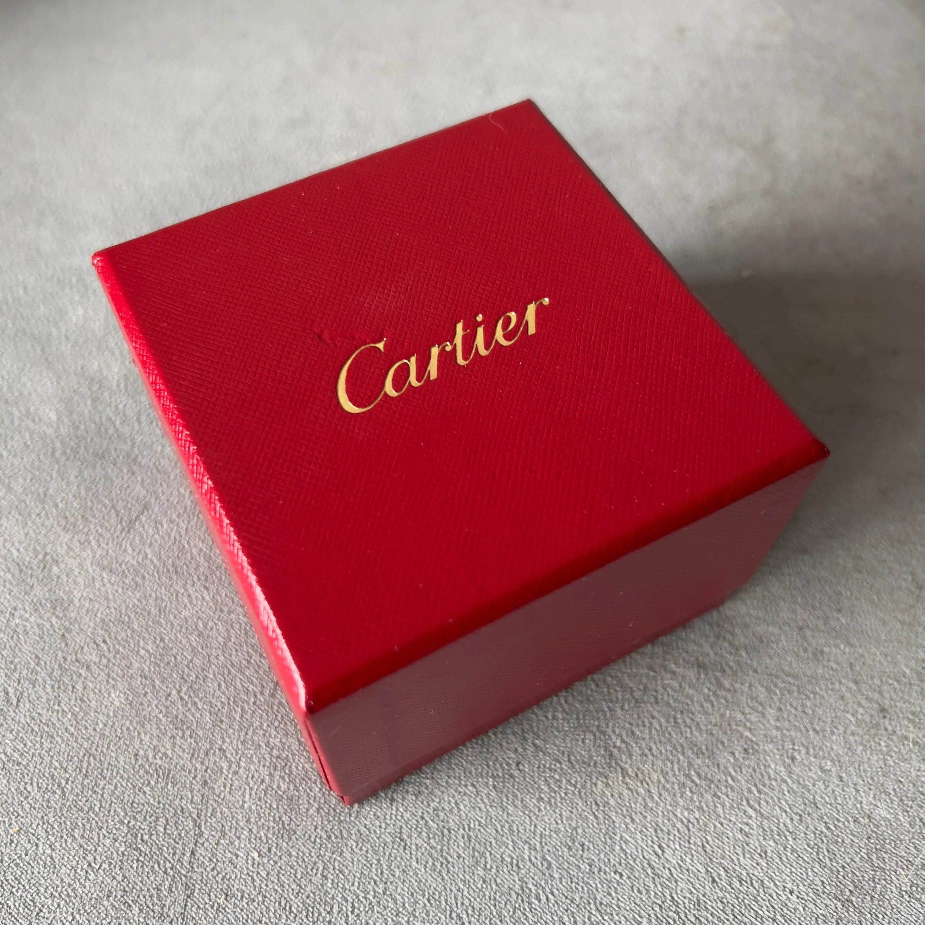 CARTIER Ring Box + Outer Box 3.40x3.25x2.40 inches