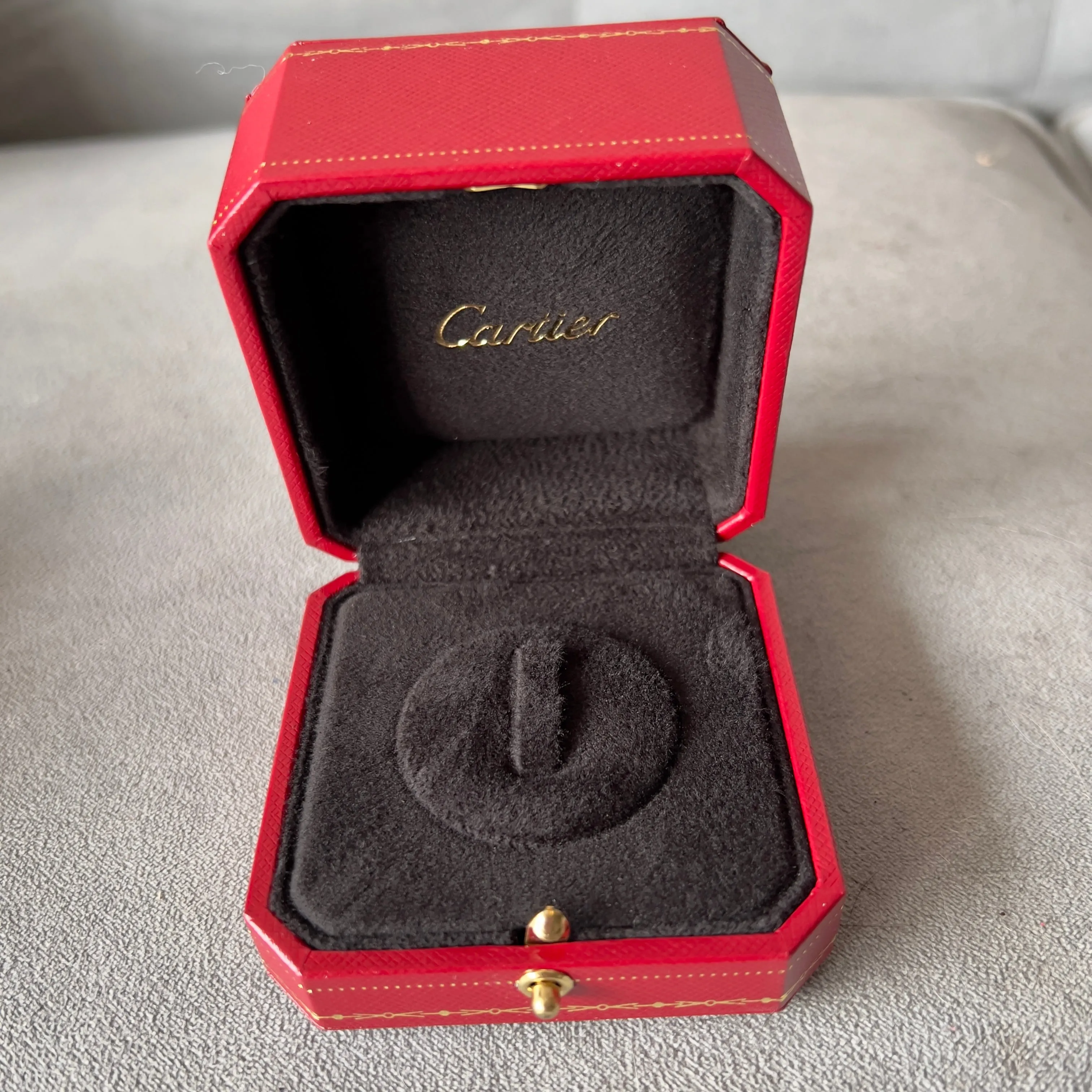 CARTIER Ring Box + Outer Box 3.75x3.35x2.40 inches