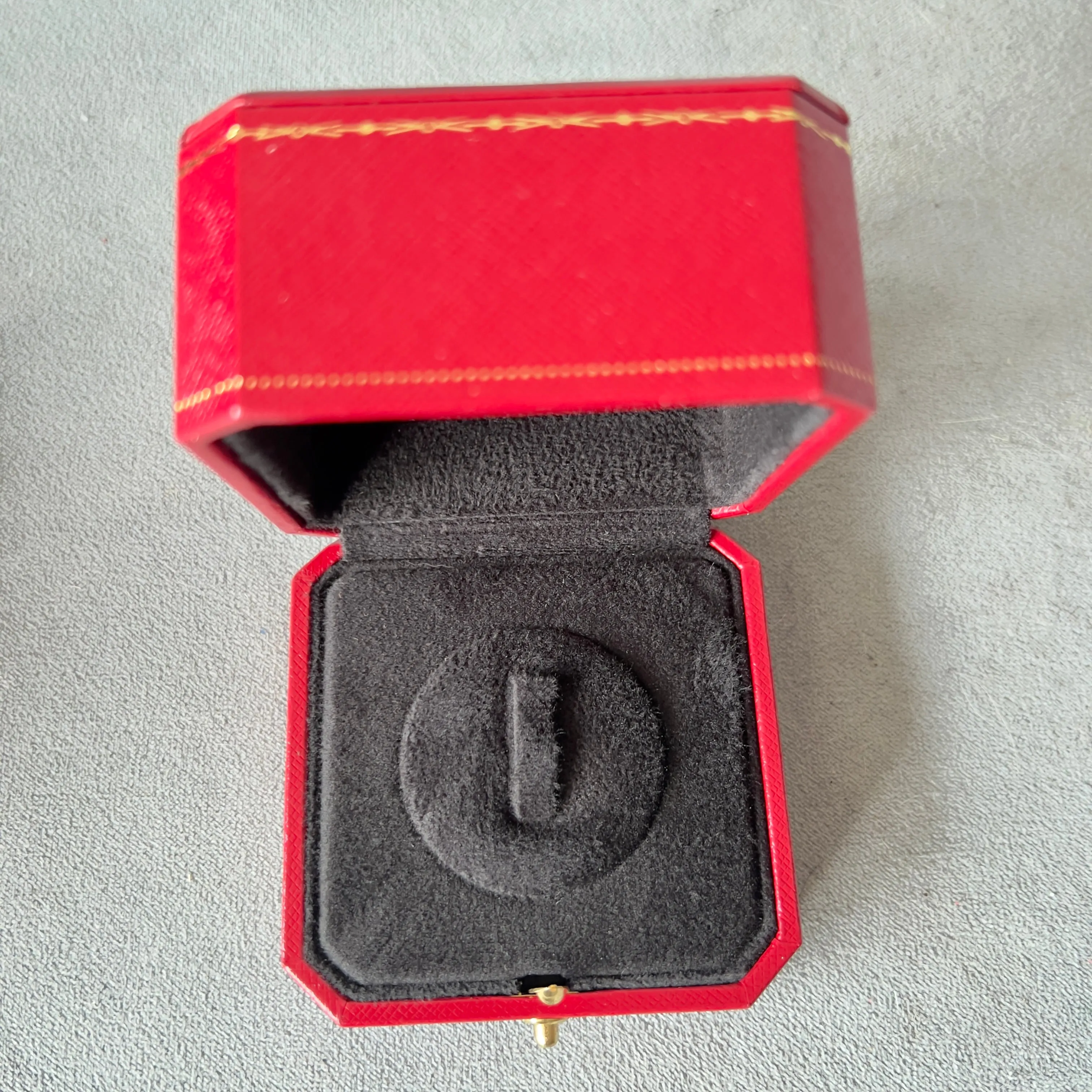 CARTIER Ring Box + Outer Box 3.75x3.35x2.40 inches