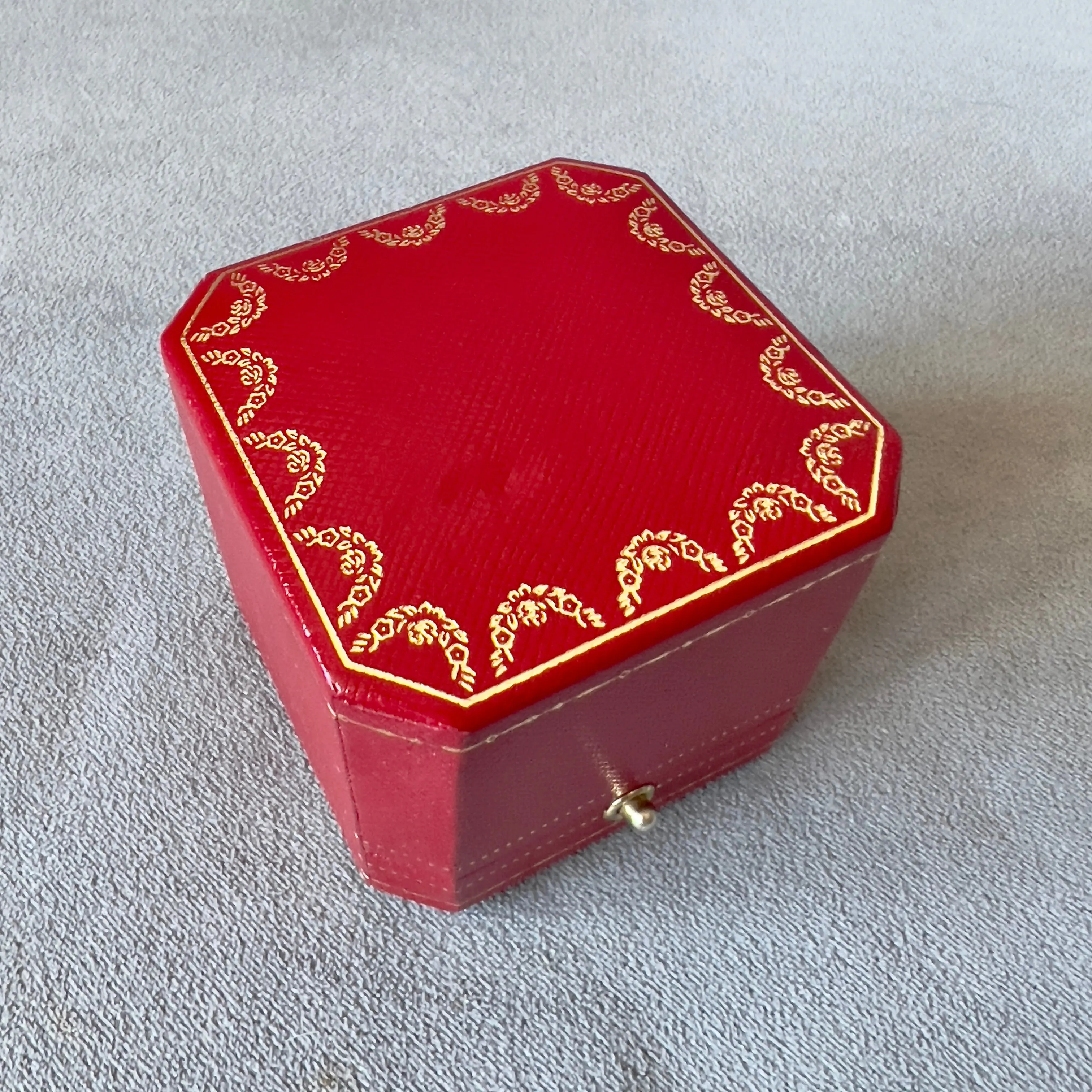 CARTIER Ring Pendant Box 2.35x2.35x2 inches