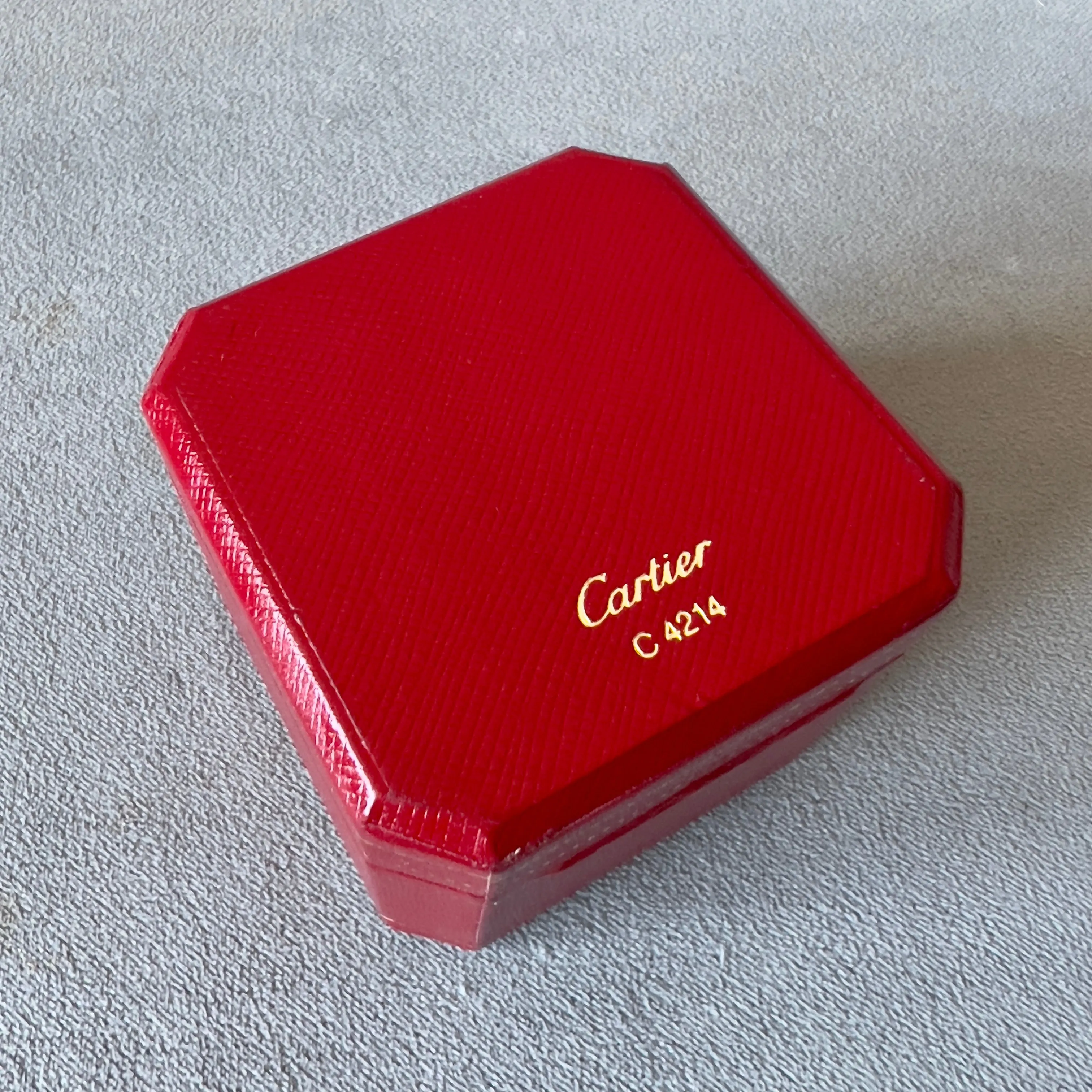 CARTIER Ring Pendant Box 2.35x2.35x2 inches