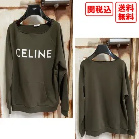 CELINE  |Sweat Street Style Long Sleeves Luxury Sweatshirts