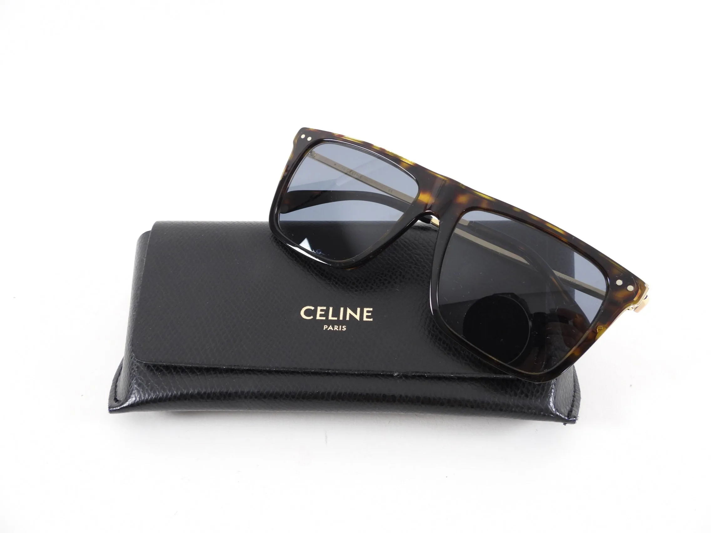 Celine Tortoise Square Sunglasses