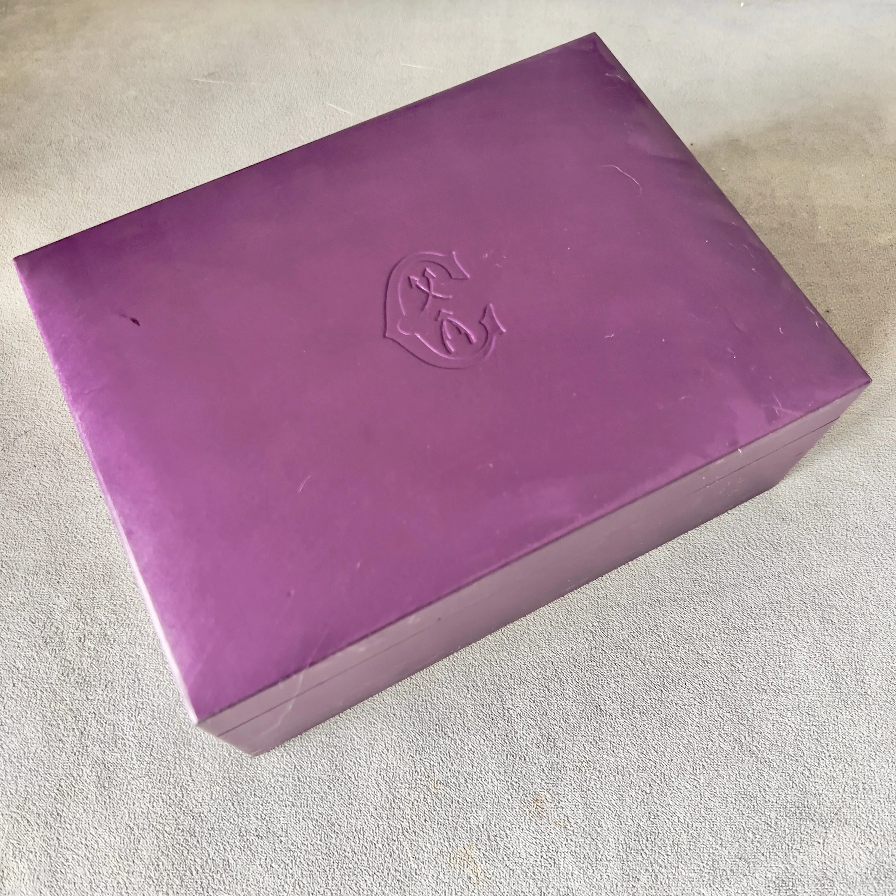 CHARRIOL Purple Color Box 7.5x5.60x3 inches