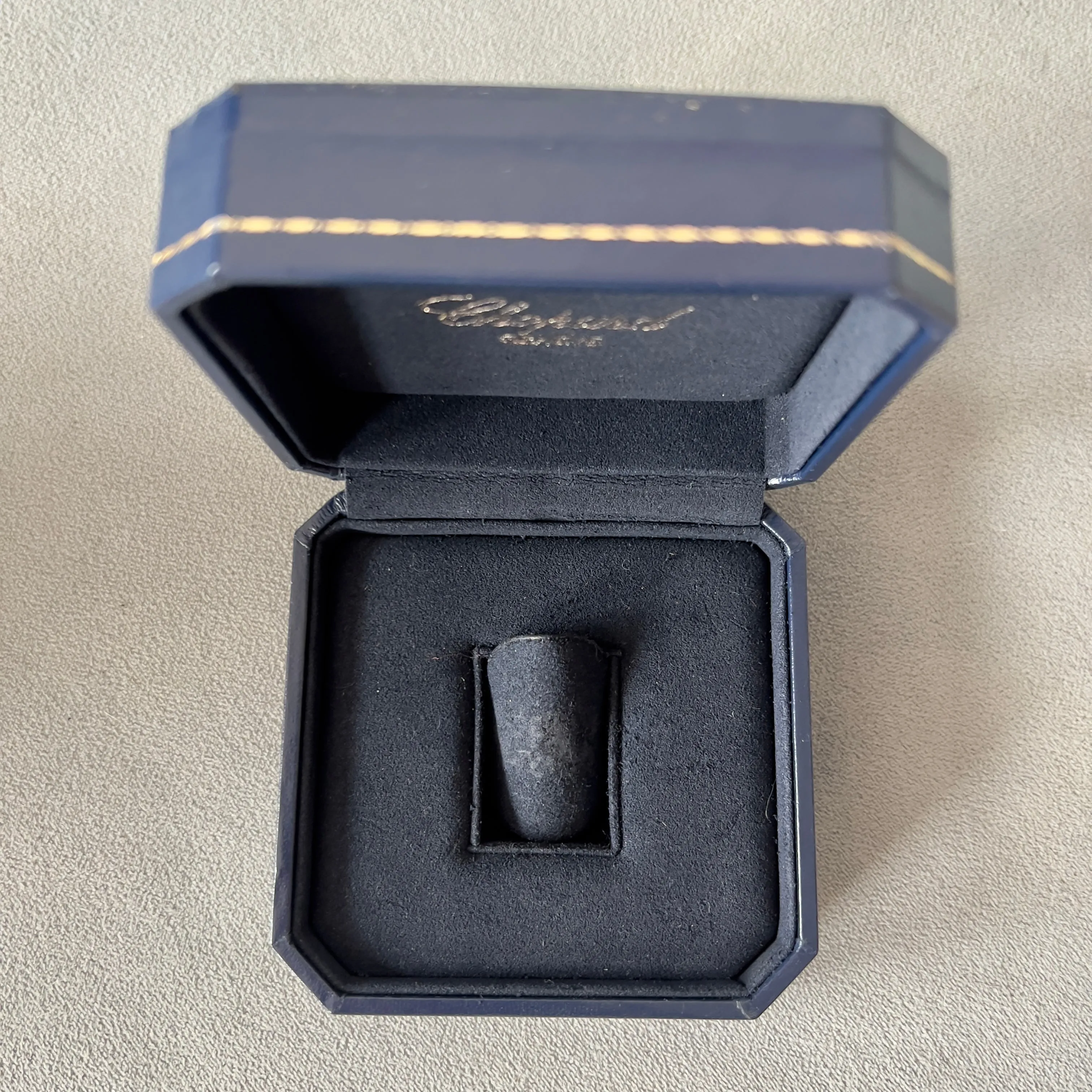 CHOPARD Ring Box + Outer Box 3.80x3.80x1.75 inches