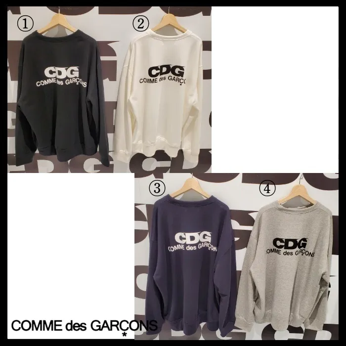 COMME des GARCONS  |Unisex Long Sleeves Logo Designers Sweatshirts