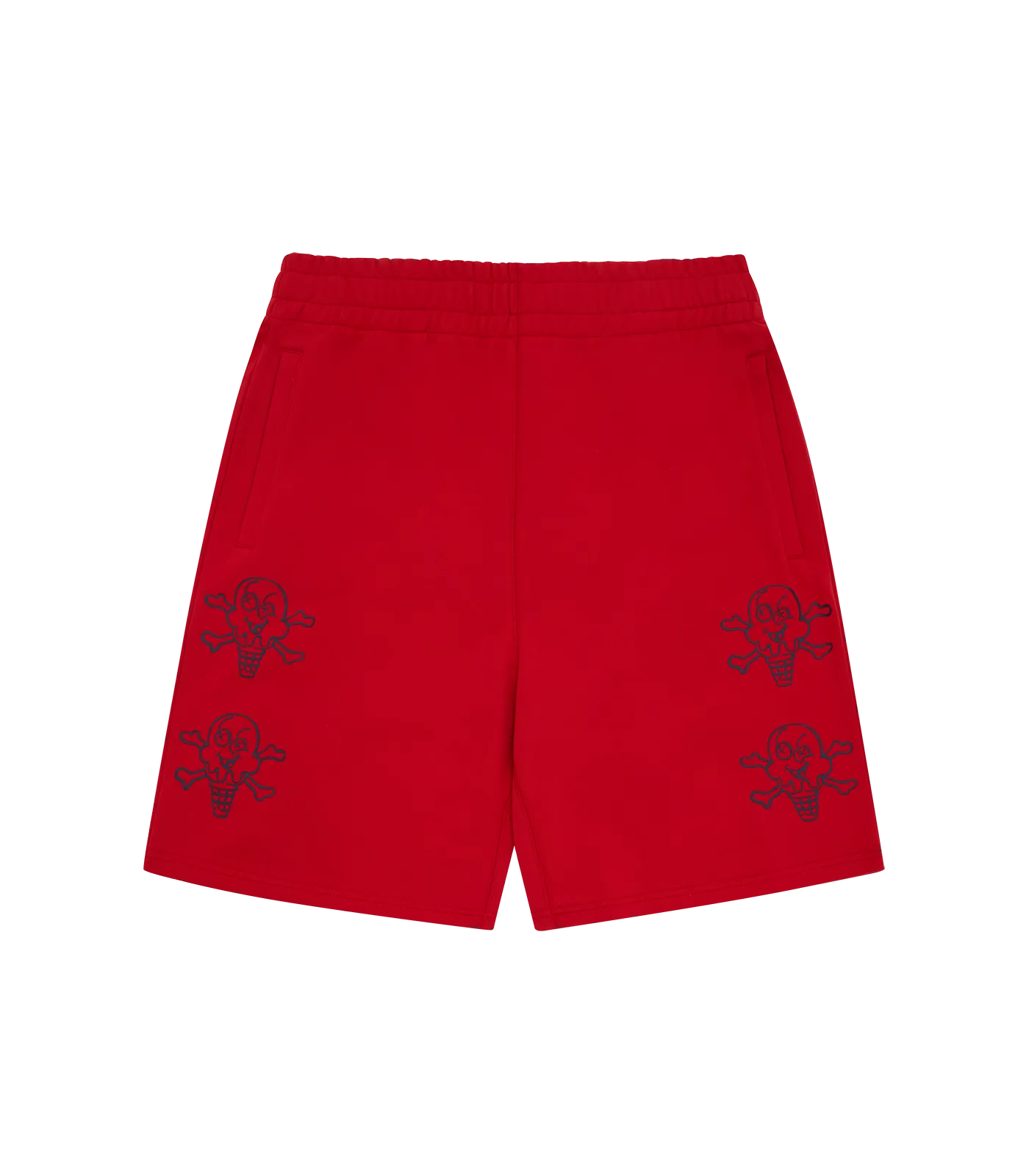 CONES AND BONES SWEATSHORTS - RED