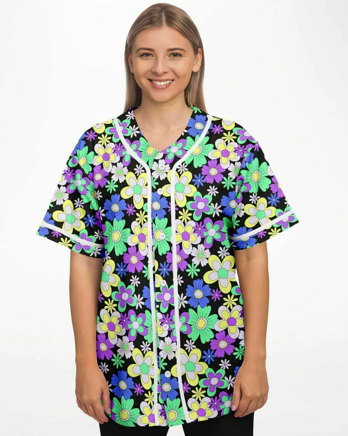 Crazy Daisy Baseball Jersey