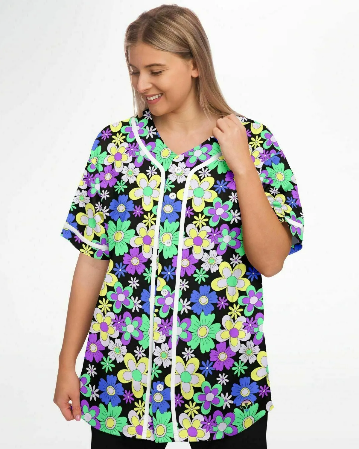 Crazy Daisy Baseball Jersey