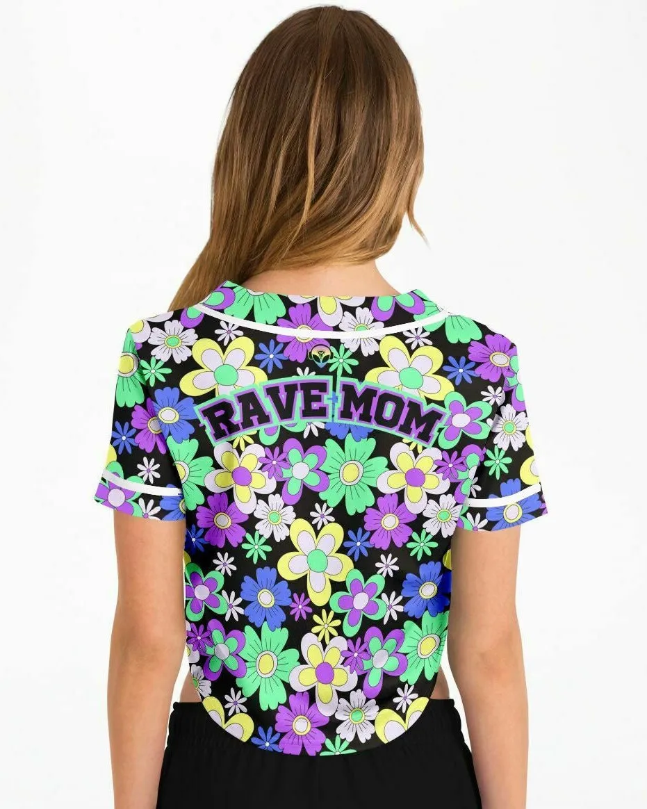 Crazy Daisy Cropped Baseball Jersey