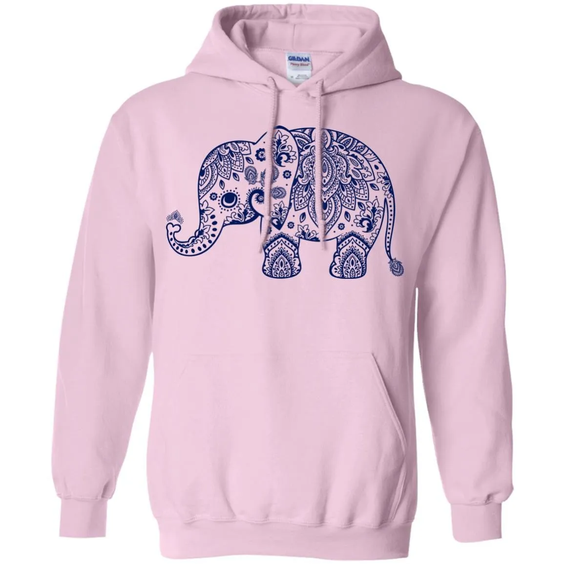 CUTE ANIMALS - Navy Blue Vintage Paisley Elephant Illustration T Shirt & Hoodie