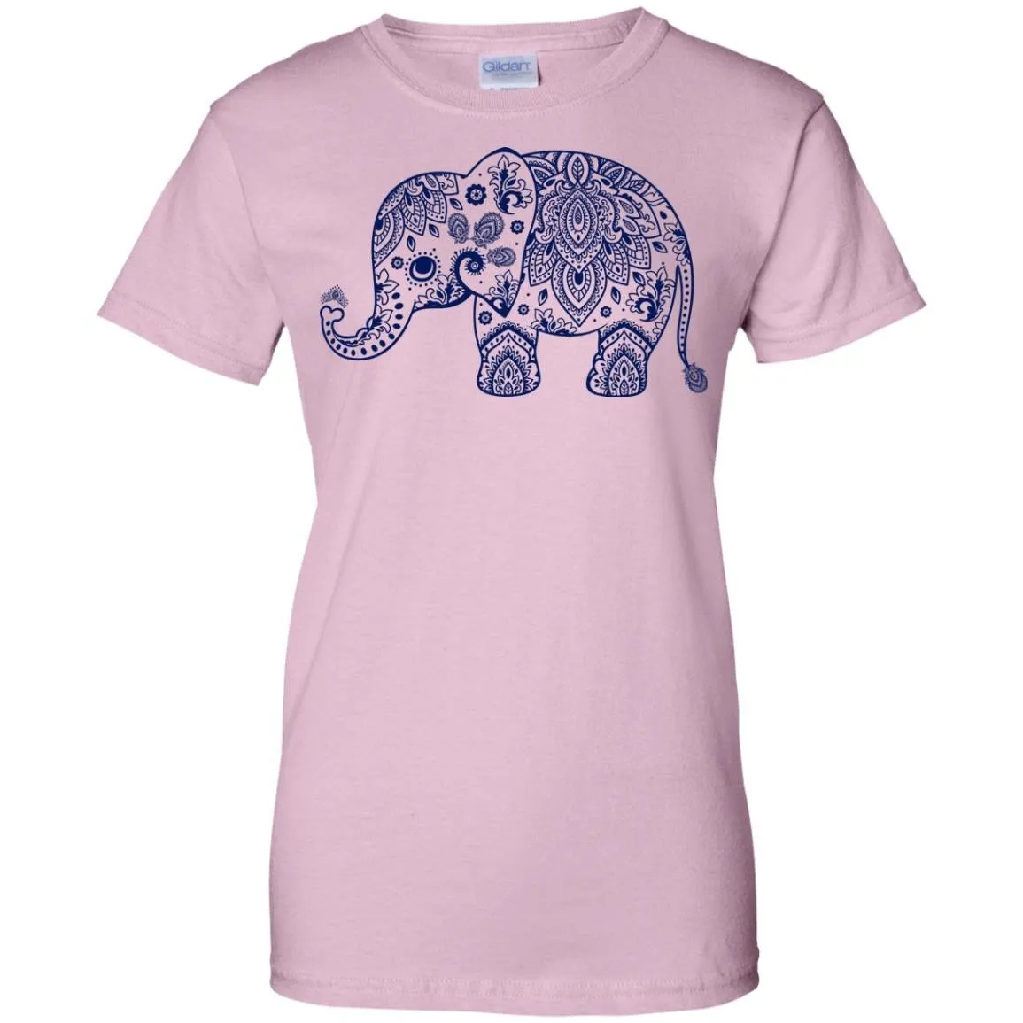 CUTE ANIMALS - Navy Blue Vintage Paisley Elephant Illustration T Shirt & Hoodie