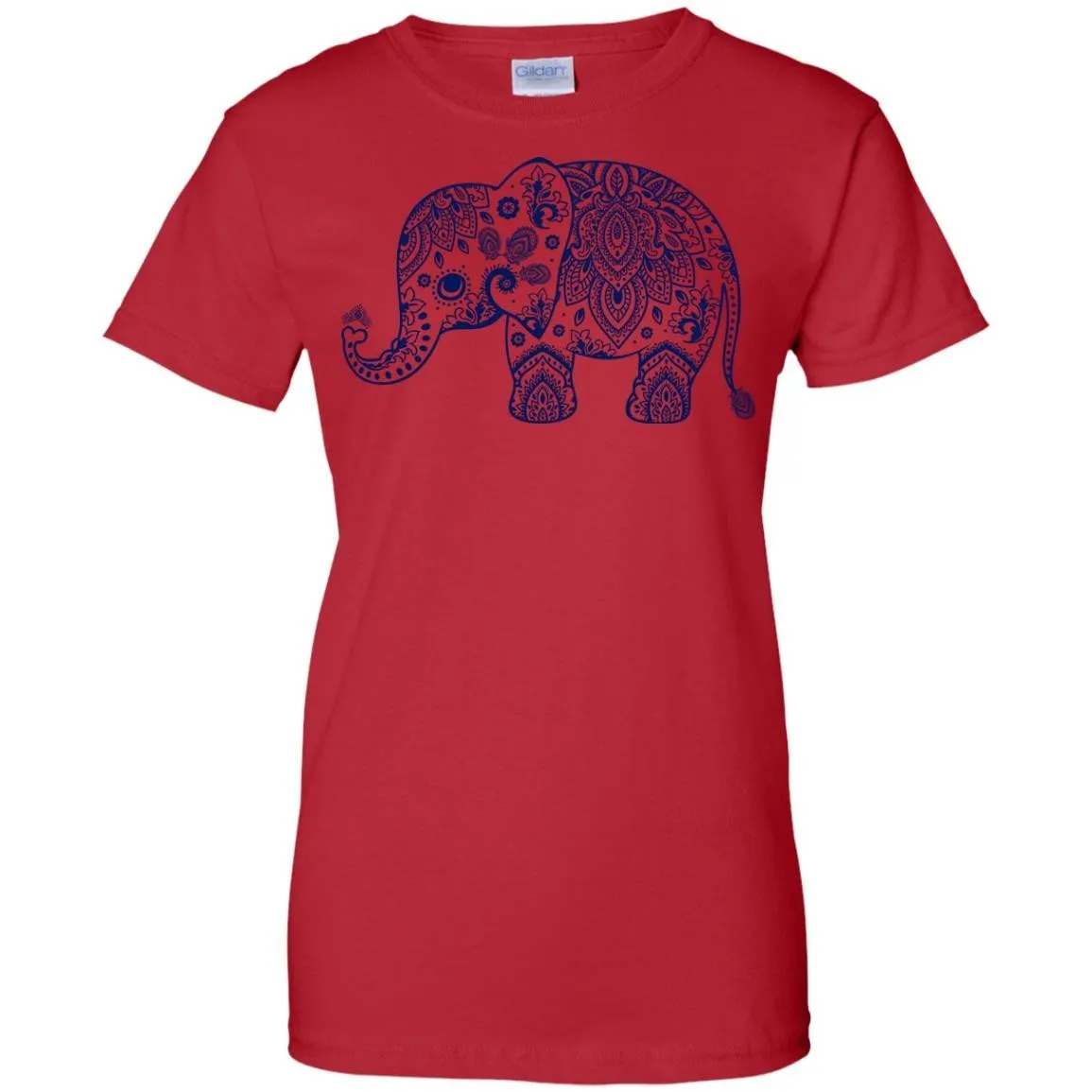 CUTE ANIMALS - Navy Blue Vintage Paisley Elephant Illustration T Shirt & Hoodie