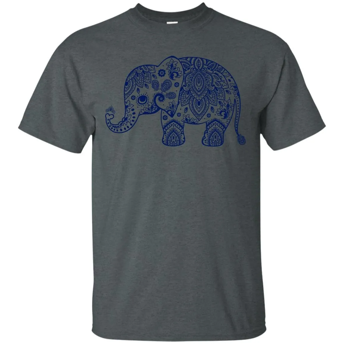 CUTE ANIMALS - Navy Blue Vintage Paisley Elephant Illustration T Shirt & Hoodie