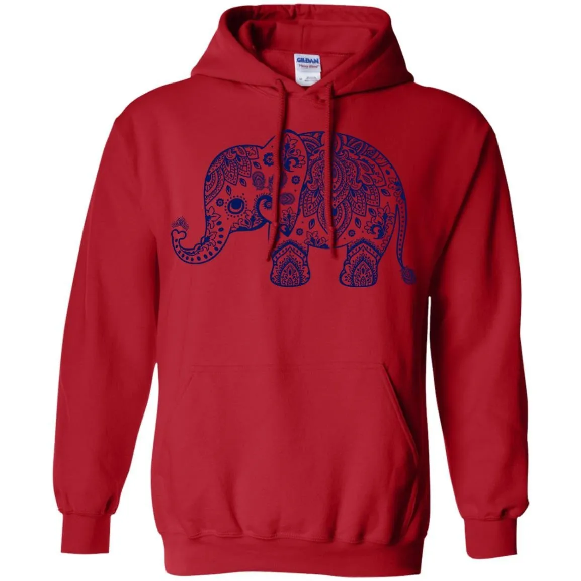 CUTE ANIMALS - Navy Blue Vintage Paisley Elephant Illustration T Shirt & Hoodie